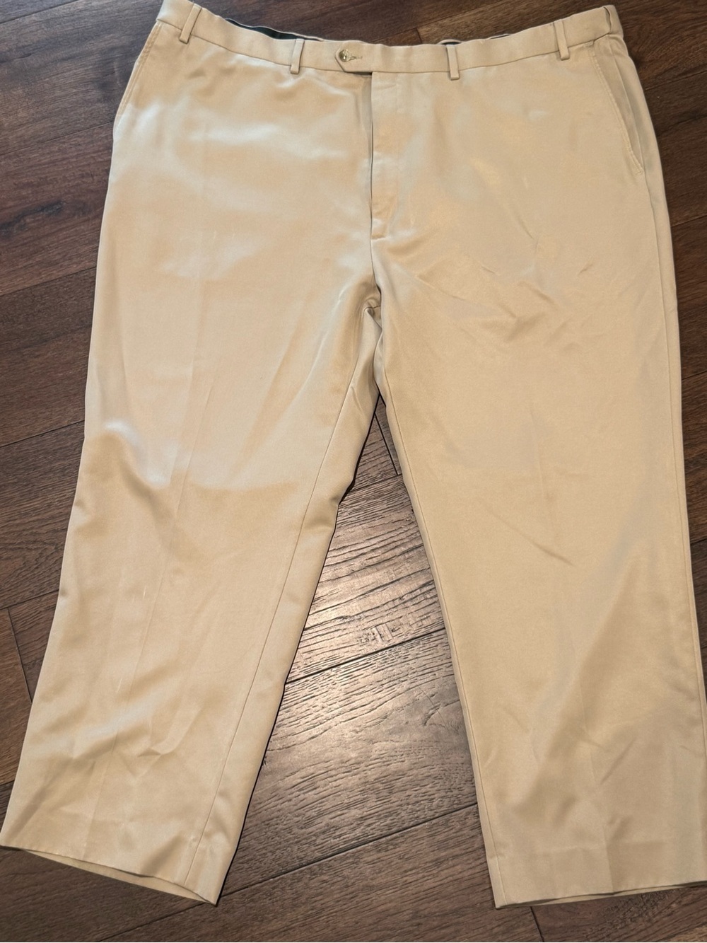 Roundtree & Yorke Men's Dress Pants in Beige - Picture 2 of 3